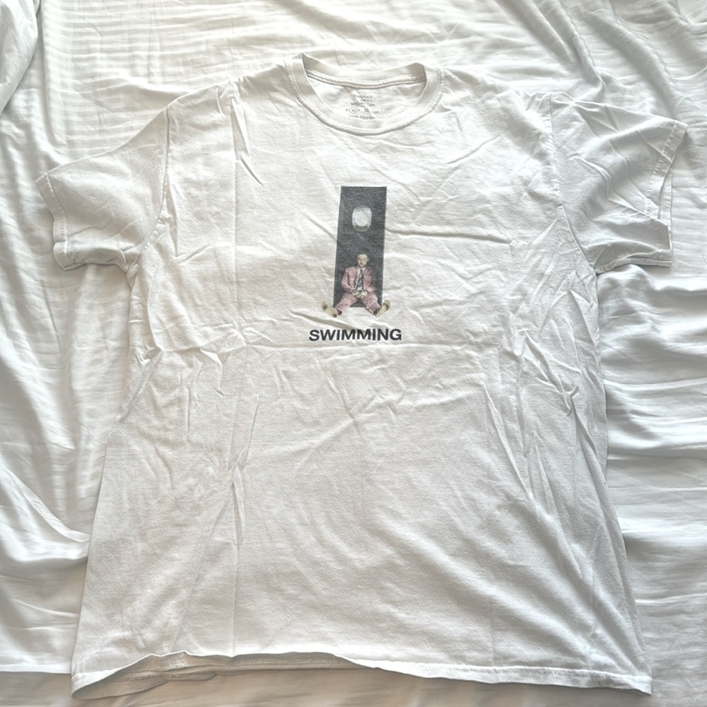 Mac miller’s “Swimming” album cover tee with tracklist on back. Men’s medium